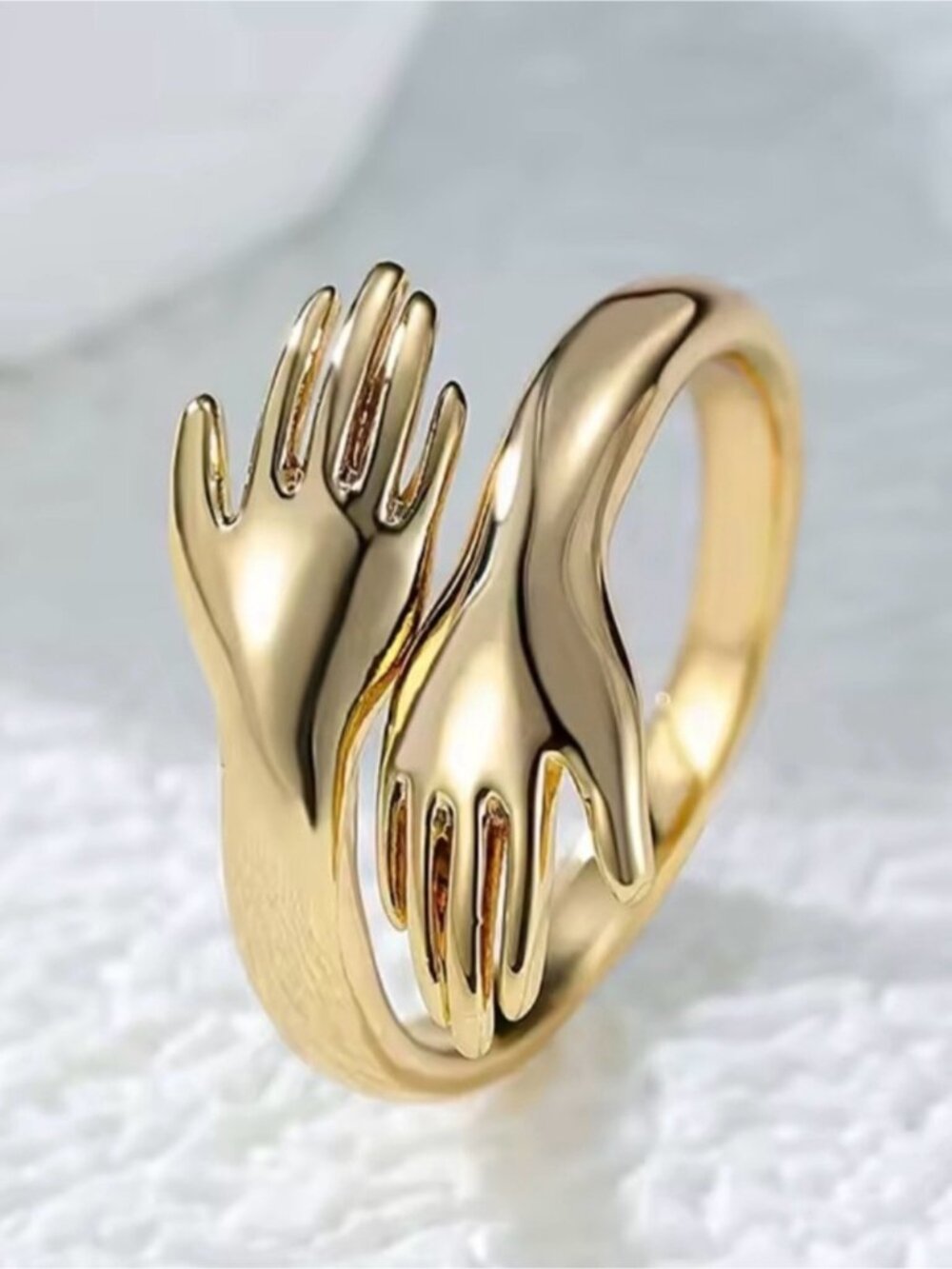 Gold Hand Wrap Statement Ring - Adjustable